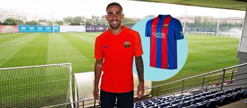 La imagen que el FC Barcelona publicó en su web antes de que el fichaje fuera oficial. Foto: Twitter.