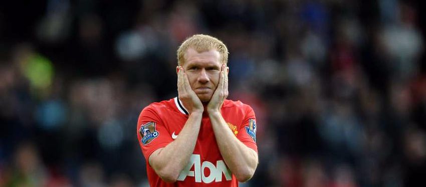 Paul Scholes, durante su etapa como jugador del Manchester United. Foto: Twitter.