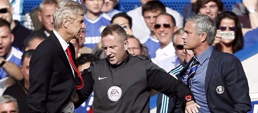 Wenger y Mourinho tuvieron sus más y sus menos hace un par de temporadas. Foto: Twitter.