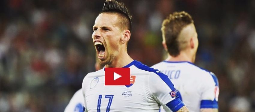 Hamsik celebra el 2-0 ante Rusia. Foto: Instagram.