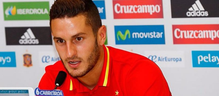 Koke, en rueda de prensa. Foto: Twitter.