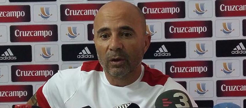 Jorge Sampaoli en rueda de prensa hoy | Foto: Sevilla Fc