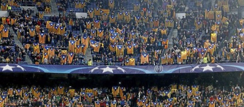 Así lucía la grada del Camp Nou el pasado martes frente al Celtic. Foto: Twitter.