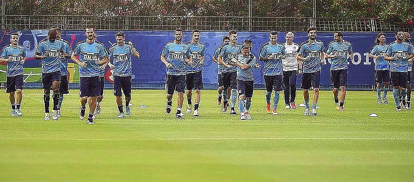 Entrenamiento selección italiana fútbol | Foto: @Vivo_Azzurro