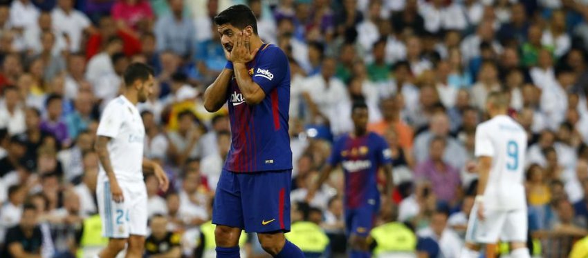 Luis Suárez no tuvo su mejor día sobre el césped. Foto: Twitter.