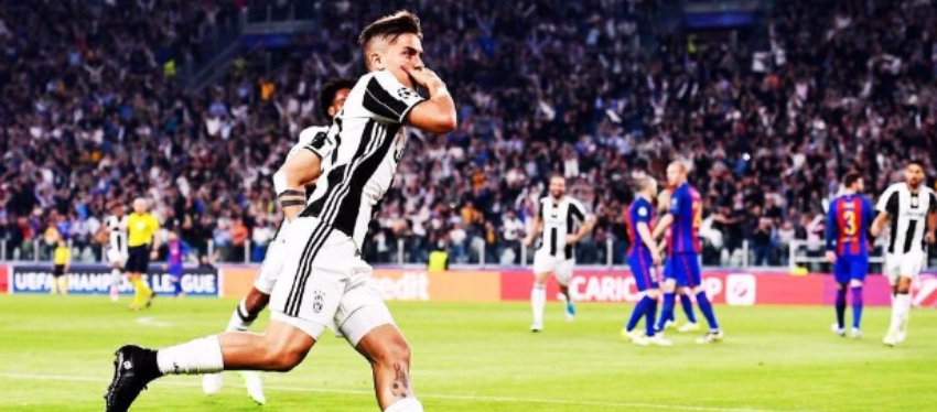 Dybala fue la gran estrella en la goleada al Barça. Foto: Twitter.