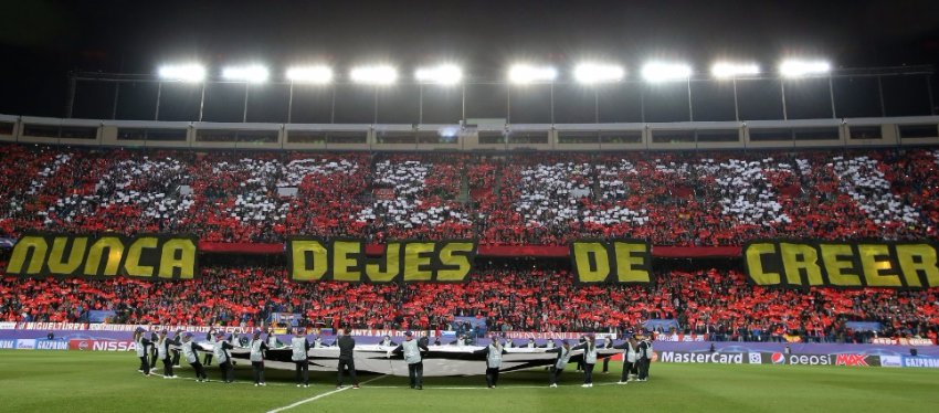 El Vicente Calderón se volverá a vestir de gala para la Champions. Foto: Twitter.