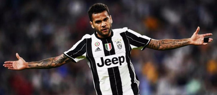 Dani Alves, uno de los protagonistas de la semifinal entre Juventus y Mónaco. Foto: Twitter.