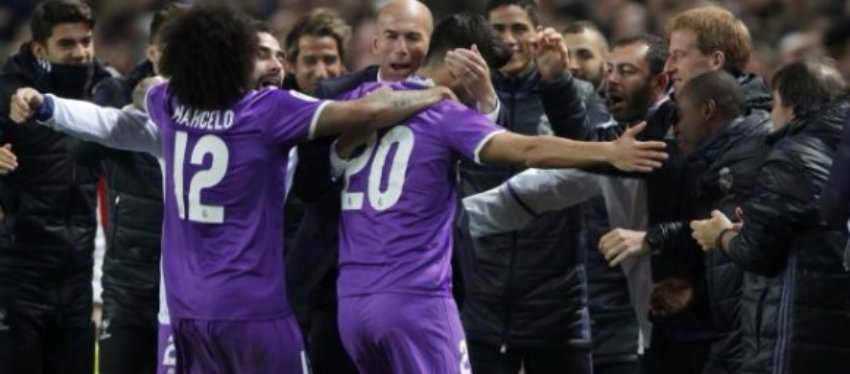 Con el gol de Benzema, el Madrid alcanzó los 40 partidos sin conocer la derrota. Foto: Twitter.