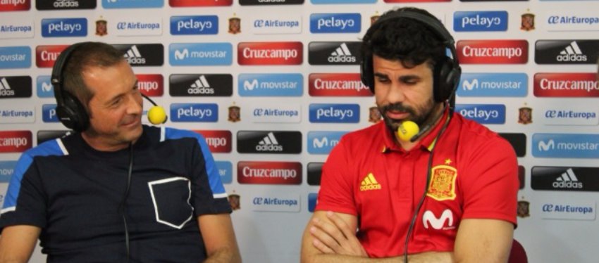 Manu Carreño entrevista a Diego Costa. Foto: El Larguero.