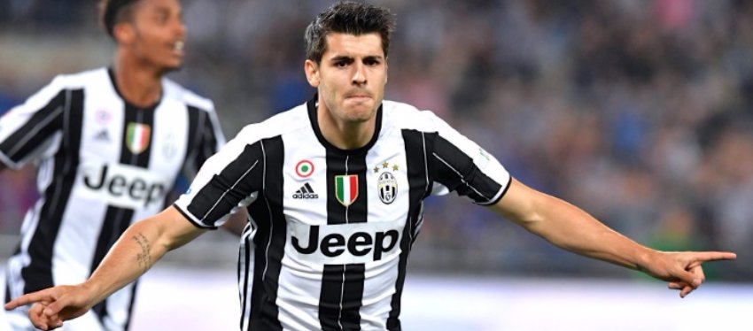 ¿Volverá Morata a vestir los colores blanco y negro? Foto: Twitter.