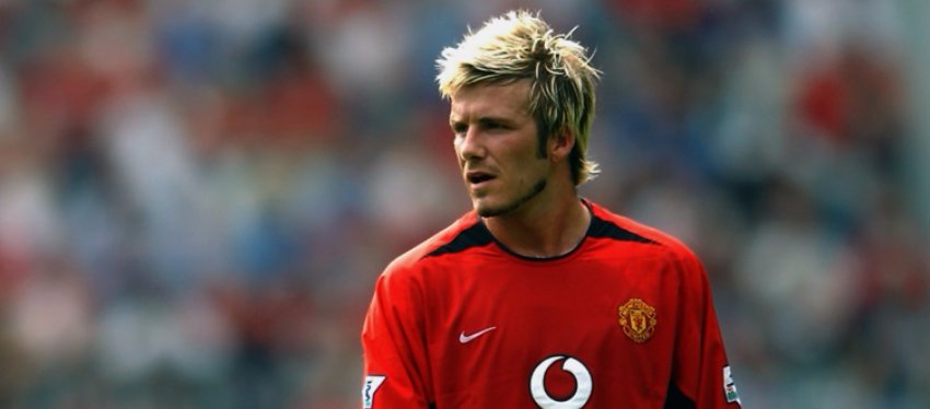 Beckham, en sus comienzos en el Manchester United. Foto: Goal.