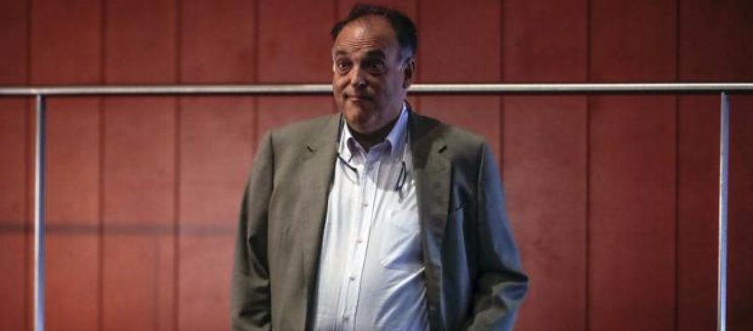 Javier Tebas, en la Ciudad del Fútbol. Foto: Agencia EFE.