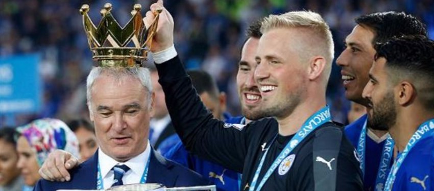 Ranieri, campeón con el Leicester City la pasada temporada. Foto: Twitter.