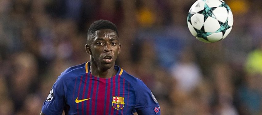 Imagen: Dembelé durante unpartido del Barça