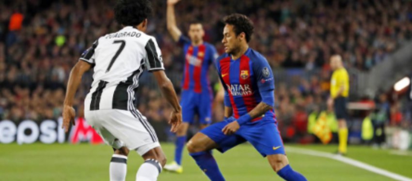 Foto: Neymar en una jugada del partido contra la Juventus