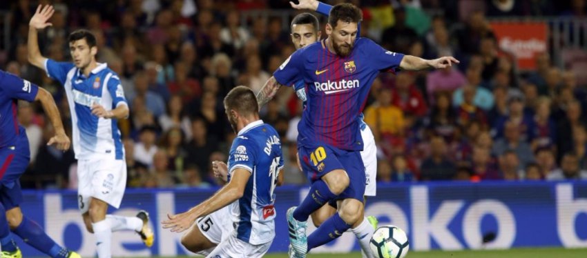 Messi fue una pesadilla para el Espanyol. Foto: Twitter.