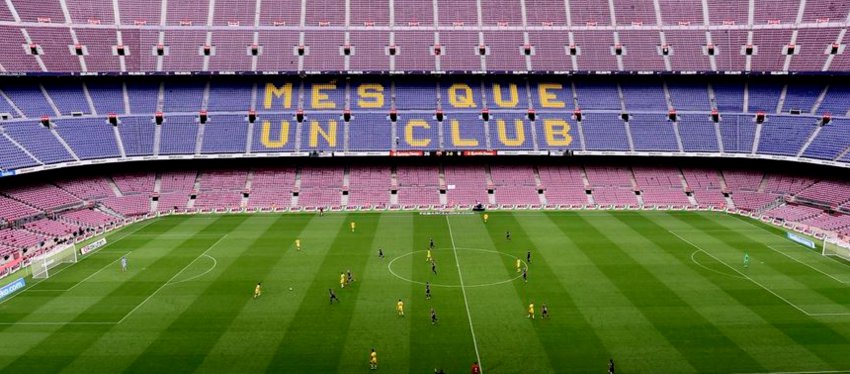 Así lució el Camp Nou el pasado domingo. Foto: Twitter.
