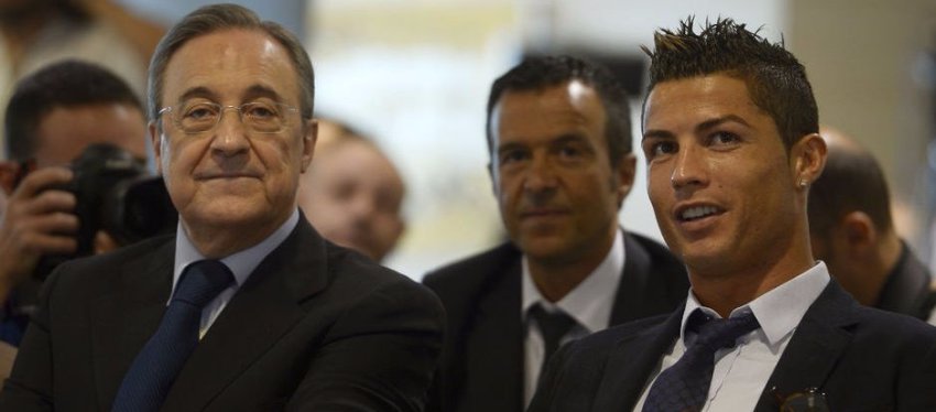 Florentino Pérez y Cristiano Ronaldo en un acto público. Foto: Weloba.