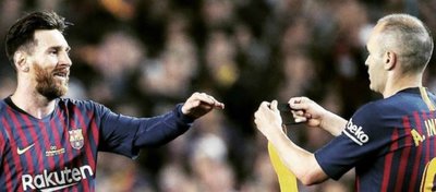Messi podría superar hoy a Iniesta en títulos. Foto: Twitter.