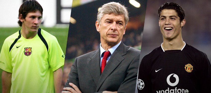 Messi y Cristiano, el sueño frustrado de Wenger. Foto: ESPN.