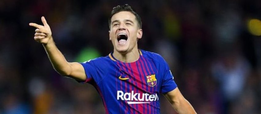 Fotomontaje de Coutinho con la camiseta del Barcelona. Foto: Twitter.