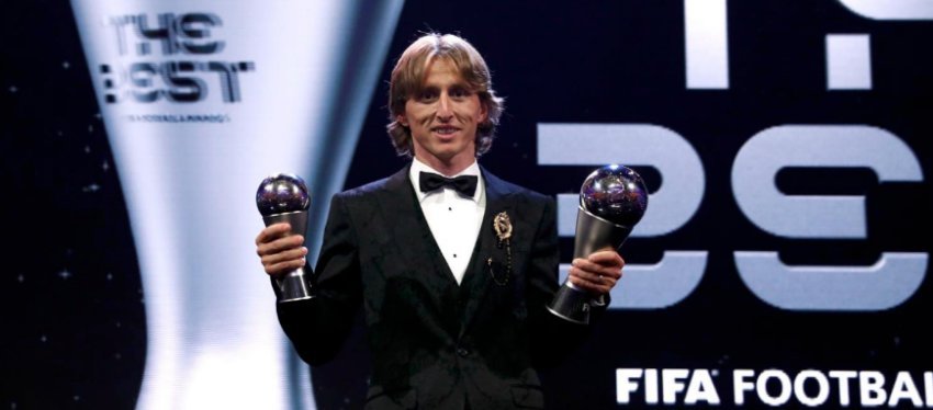 Modric, ganador del premio The Best. Foto: Twitter.