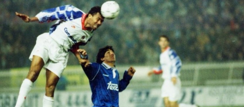 Cuartos de final de la UEFA entre PSG y Real Madrid en el año 93. Foto: Marca.