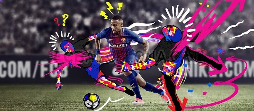 Neymar posa con la camiseta del Barça de esta temporada poco antes de irse al PSG. Foto: Twitter.
