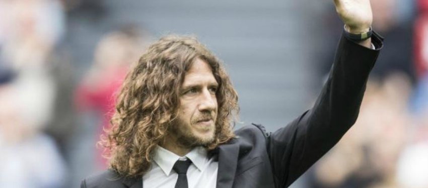 La característica melena de Puyol, motivo del veto del ex futbolista. Foto: Twitter.