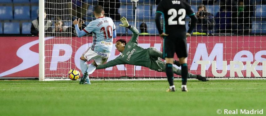 Keylor Navas, el pasado domingo en Vigo. Foto: Real Madrid.