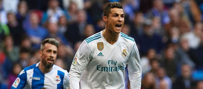 Cristiano volvió a marcar pero se mostró serio pese a la goleada. Foto: ESPN.