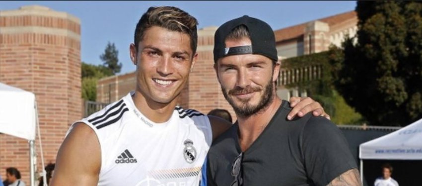 Cristiano Ronaldo y Beckham, en una concentración del Real Madrid en Estados Unidos.