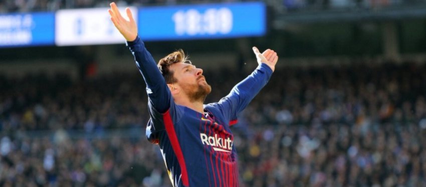 Messi celebra un gol en el Bernabéu el pasado mes de diciembre. Foto. Twitter.