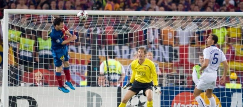 Messi marcó el 2-0 definitivo en la final de la Champions 2009.