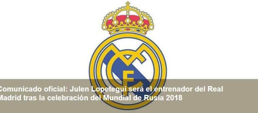 Comunicado del Real Madrid en su página