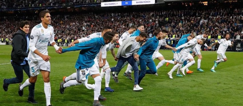 El Real Madrid celebra su pase a la final de Champions. Foto: @marcoasensio10.