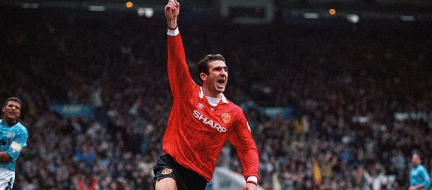 Cantona, en su etapa en el Manchester United. Foto: Twitter.